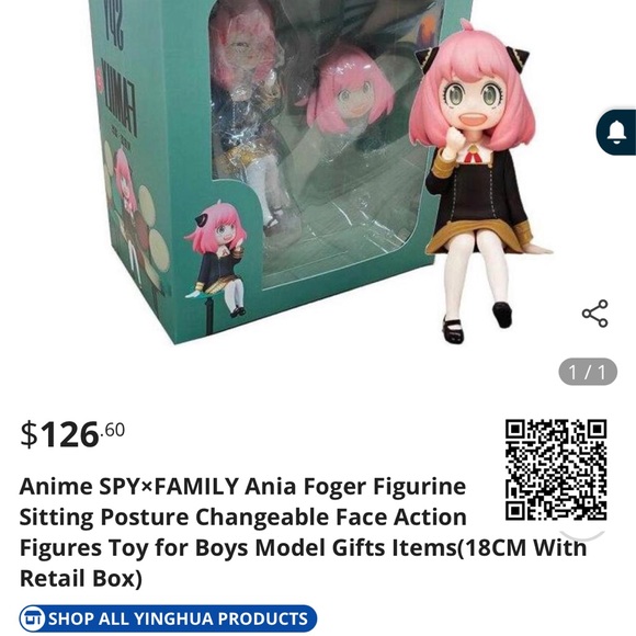 Anime SPY×FAMILY Ania Foger Figurine Sitting Posture - Picture 5 of 5